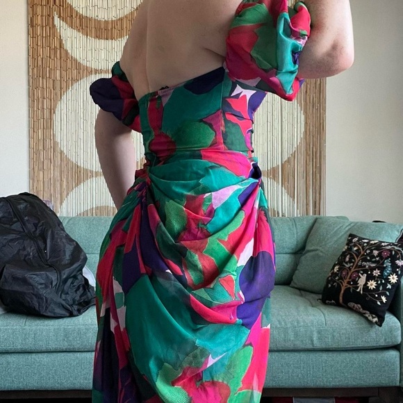 Small PLT Gorgeous 80s vibes floral dress - Picture 7 of 10